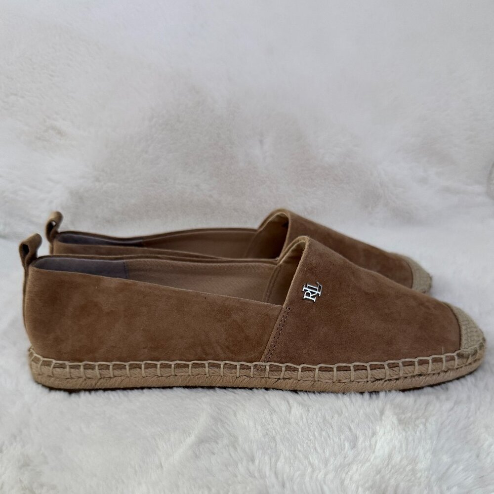 Lauren Ralph Lauren Cameryn III Chestnut Suede Espadrille size:7.5 - Picture 4 of 12